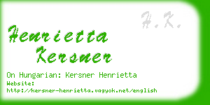 henrietta kersner business card